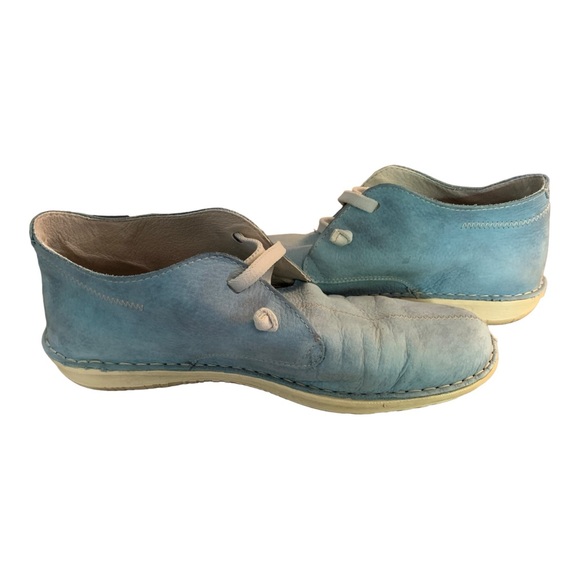 On Foot women’s chukka sneakers Suede Blue Steel size 39 Eur 8 US made in spain - Picture 3 of 11